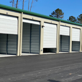Garages at different heights open